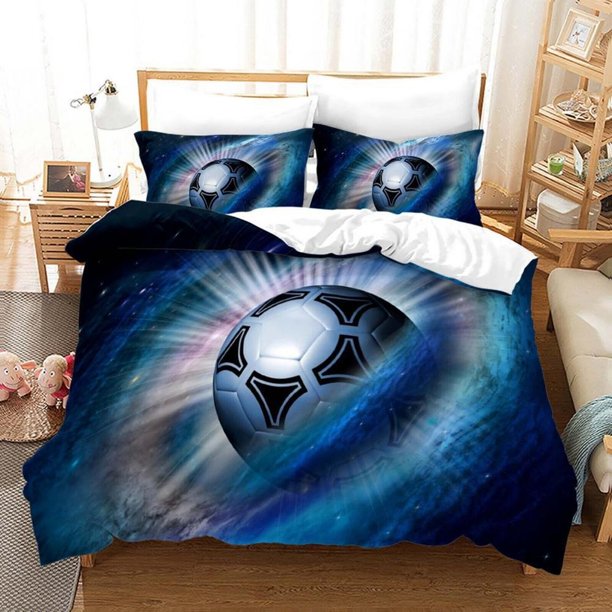 Football Sports Quilt Duvet Cover Set Bedroom Decor Kids Home Textiles3-Piece Bedding Set