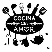 Rienda Libre Graphics - Frase Deco Cocina Con Amor Fr-11076