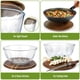 thumbnail image 4 of Set grande de 5 bowls de vidrio dokaworld con tapas de acacia, 4 of 9