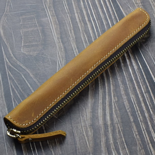 Premium Genuine Leather Pen Case - Perfect for Single Pens!