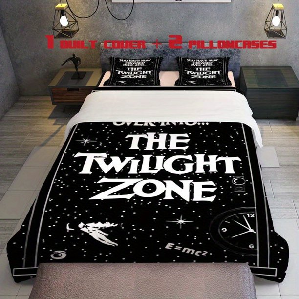 3pcs Mysterious World THETWILIGHTZONE Themed Bedding Set Duvet Cover and Pillowcases