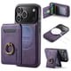 thumbnail image 1 of Funda cartera Oidealo para iPhone 17 Pro con imán y protección RFID, color morado, 1 of 7