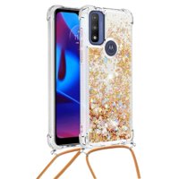 Funda Foxdock Para Motorola Moto G Play 2023 Con Cuerda Ajustable, Brillo Líquido, Protección Antigolpes Y Lente – Ideal Para Regalo