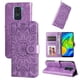 thumbnail image 4 of Funda tipo cartera FOXDOCK para Xiaomi Redmi Note 9 4G , diseño girasol en relieve, cuero PU, cierre magnético, soporte y tarjetero, 4 of 5