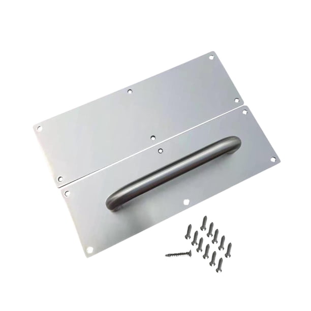 Placas de puerta para tirar/empujar, manijas para puertas de granero, herrajes resistentes, manijas para puertas de acero inoxidable para lugares públ