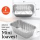 thumbnail image 2 of 55 Pack 1 lb Mini Foil Loaf Pans, 1 Pound Disposable Aluminum, 2 of 3