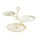 thumbnail image 3 of Soporte Para Cupcakes De 3 Niveles, Plato De Frutas Secas Para Banquetes De Fiestas, Comedor, Amarillo Y Dorado, 3 of 5