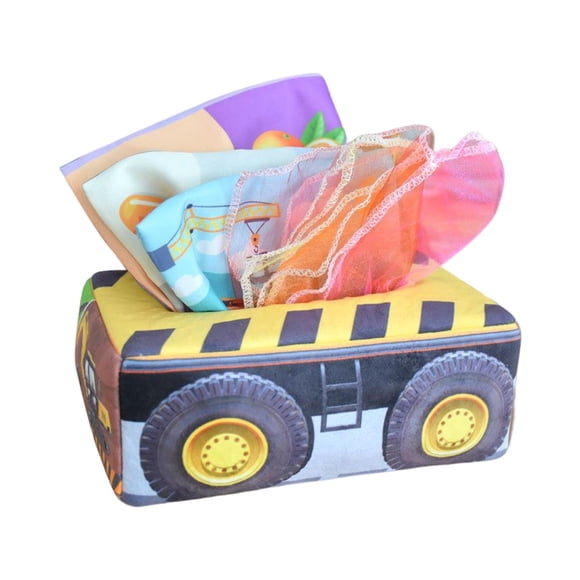 Baby Tissue Box Busy Pull Tissues Play Paper Juguetes Sensoriales Para Vehículo De Juego