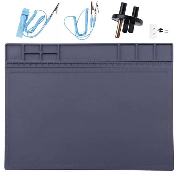 Alfombrilla antiestática HPFIX ESD Safe con pulsera ESD y cable de conexión a tierra