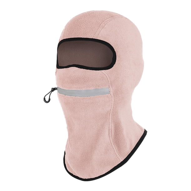 Pasamontañas para hombre y mujer, máscara para la cabeza, suave, cálida, resistente al viento, pasamontañas, máscara de esquí, máscara facial completa Rosa