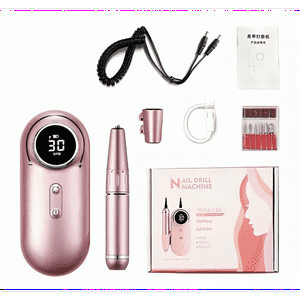 Genérico - Torno De Uñas Inalámbrico Pantalla Lcd 30000 Rpm Manicura