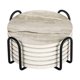 thumbnail image 2 of Posavasos De Cerámica De 6 Piezas Con Soporte Para Proteger La Mesa, Ideal Para Cumplea?os, Familia, Dise?o De Arena., 2 of 5