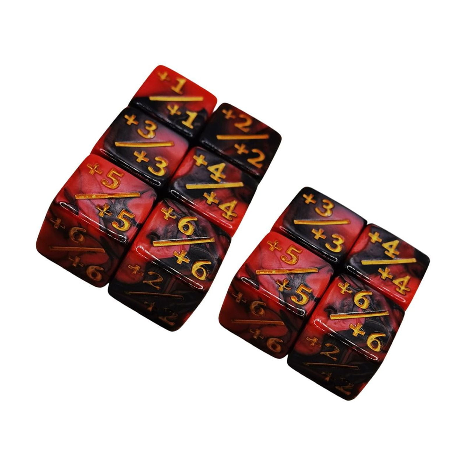 Magideal - 10x De Dados De Seguimiento Dados Mezcla De Colores Dados De Juegos De Cartas Para Accesorios De Juegos De Cartas Juego De Roles , Signo De Adición