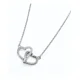 thumbnail image 4 of Collar Corazones Entrelazados, Plata 925 Y Circonitas Pavé Plateado, 4 of 4