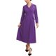 thumbnail image 2 of INSPIRE CHIC Vestidos Formales de Blazer para Mujer Cuello con Solapa Cuello en V Manga Larga Vestido de Trabajo Línea A L Púrpura, 2 of 5