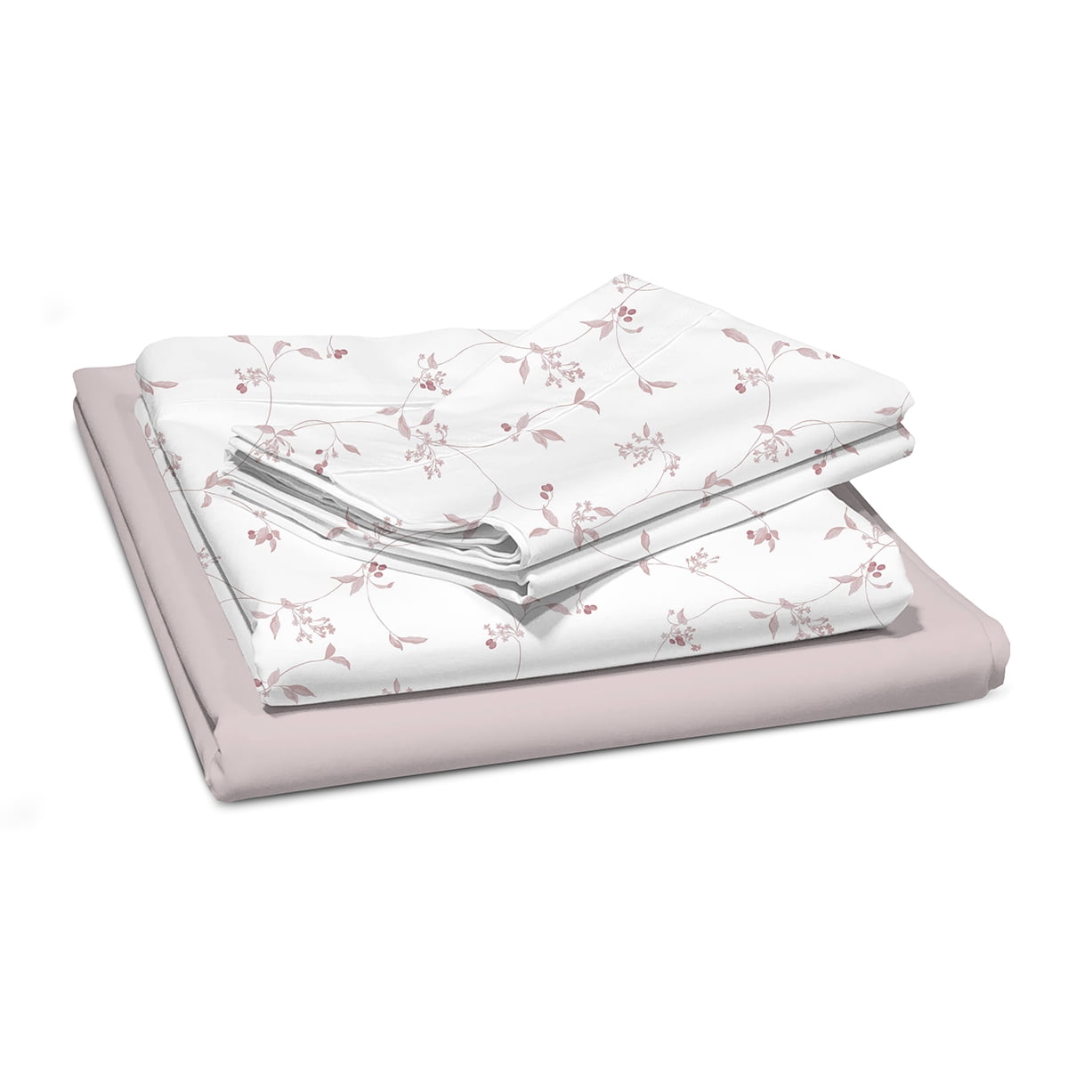 Sabanas Andes 180 Hilos Estampada Enredadera Rosa King