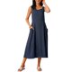 thumbnail image 2 of INSPIRE CHIC Vestido de Tanque para Mujeres de Regreso a Clases Cuello Redondo Sin Mangas Línea A Suelta Casual Midi Vestido Azul Oscuro S, 2 of 6