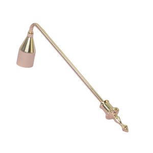 Magideal - Apagavelas De 9 Pulgadas, Cúpula De Vela, Cubierta De Extinción De Mecha Para Extinguir Las Llamas De Las Velas, En Forma De Campana Con Mango Largo Dorado