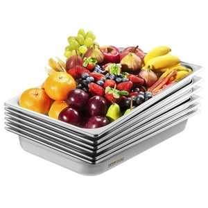 Sartenes Para Hoteles De Acero Inoxidable Vevor, 2,5 Pulgadas De Profundidad