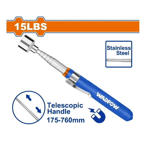 Recogedor Telescópico Magnético Wadfow 15 Lbs 175-760 Mm