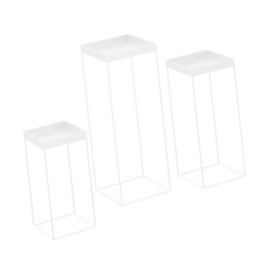 Magideal - Soporte Para Magdalenas De 3 Piezas, Decoración De Exhibición De Postres, Regalos, Bandeja Para Servir, Estante Elevador Para Magdalenas Para El Hogar Blanco