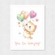 thumbnail image 1 of Cuadro Decorativo 21x30 Infantil Gatito Corazones Estrellas, 1 of 2