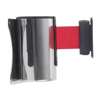 Magideal - Cinturón De Barrera Retráctil, Barrera De Control De Multitudes, Cinturón Telescópico Compacto De Control De Multitudes, Cinturón De Valla De Cola Par 2 Metros