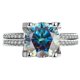 thumbnail image 1 of Moissanite Diamond Rings para Mujer 3Uds Corte Redondo Color D VVS1 Anillos de Promesa Compromiso Boda de Plata Esterlina 925 Banda Juego Nupcial con Certificado, 1 of 7