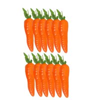Magideal - 12 Piezas Pascua Zanahorias Artificiales Modelos De Alimentos Requisitos De Fotos De Simulación Realista Para La Decoración De La Mesa De La Fiesta De
