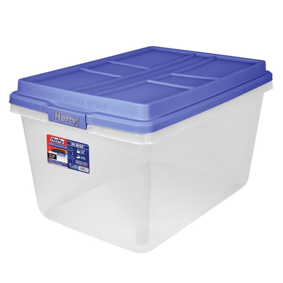 Caja organizadora Hefty HiRise 72 qt transparente apilable