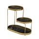 thumbnail image 5 of Bandeja Cosmética Decorativa Organizador De Tocador Ordenado Para Encimera Baño Negro Marmoleado, 5 of 5