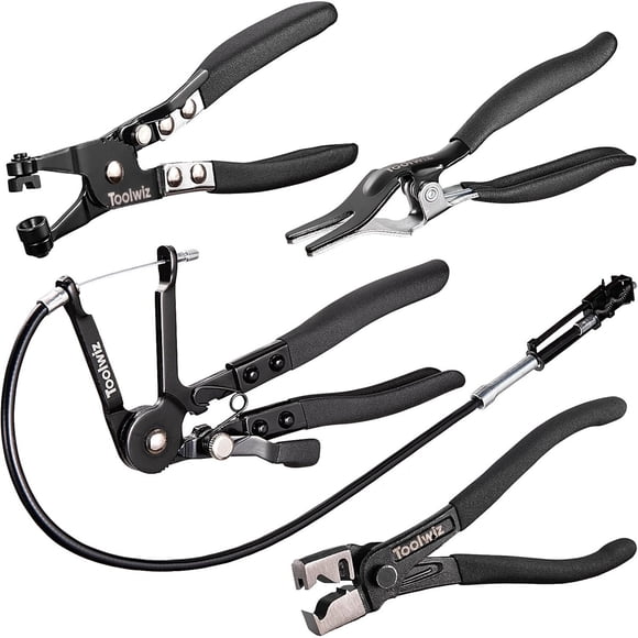 Toolwiz Hose Clamp Pliers Set, 4 Pcs Coolant Radiator Spring