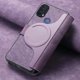 thumbnail image 2 of Funda Billetera Magnética para Motorola Moto E20/E30/E40 Soporte Tarjetas Desmontable Morado, 2 of 6