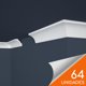 thumbnail image 1 of Cornisa E12 50 x 50mm x 2mt xPS Caja 64 unidades, 1 of 3