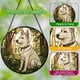 thumbnail image 4 of Atrapasol vitral perro pastor alemán blanco hecho mano vidrio colgantes interior jardín regalo amante mascotas 16cm, 4 of 8