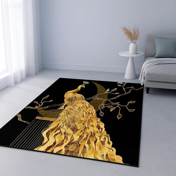 Alfombra Antideslizante Grande 140x200cm Estampada Moderna Para Piso