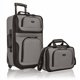 thumbnail image 1 of Set de equipaje U.S. Traveler Rio Rugged Fabric de tela expandible gris, 1 of 9