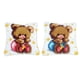 thumbnail image 4 of Juego De 2 Alfombras Con Gancho De Pestillo, Bordado De Bricolaje, Cojín, Almohada, Oso De Peluche, 4 of 5