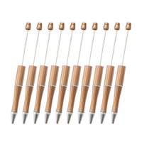 Bothyi - 10 Piezas Bolígrafos Creativos Con Cuentas Bolígrafo Roller Diy Para Dibujar Regalo Examen Repuestos Oro