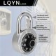 thumbnail image 3 of Candado de combinación LQYN de 50 mm negro – Pack de 24, 3 of 7