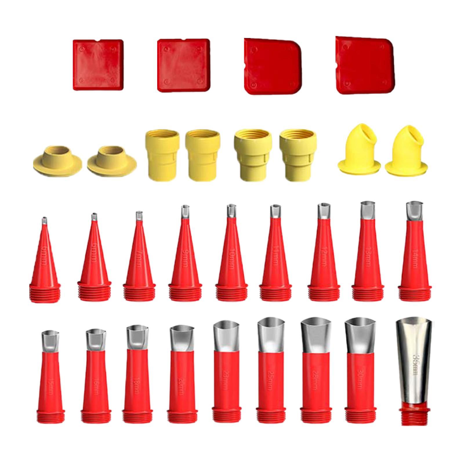 Magideal - Boquilla De Calafateo, Kit De Acabado De Calafateo, Fácil De Usar, Resistente, Profesional, Herramienta De Extensión De Repuesto, Suministros Para Bañ 30 Piezas