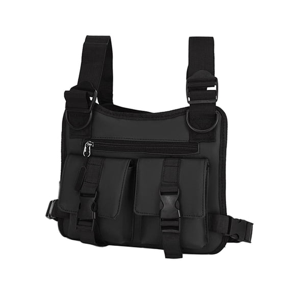 Pecho Rig Bag Bolsa Ligera Bolsas Ligeras Resistentes Al Agua Para Hombres Mujeres Negro