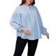 thumbnail image 1 of INSPIRE CHIC Camisas de Maternidad para Mujeres Blusas Plisadas con Botones Manga Larga Top de Lactancia para Embarazo 2XL Azul, 1 of 6