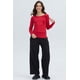 thumbnail image 4 of Polera Mujer Abertura Y Lazo Rojo Oscuro, 4 of 4