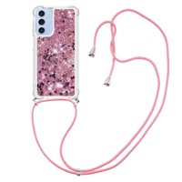 Funda Foxdock Para Samsung Galaxy A26 Con Cuerda Ajustable, Brillo Líquido, Protección Antigolpes Y Lente – Ideal Para Regalo