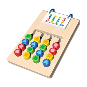 Magideal - Juego De Rompecabezas Deslizante, Juego Familiar, Combinación De Colores Y Formas, Educación Preescolar Para Niños De 3, 4, 5, 6 Y 7 Años, Juguete De