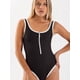 thumbnail image 1 of Traje de Baño Daikiri Mujer Cierre Delantero Negro Protección UV50+, 1 of 3