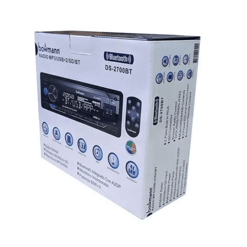 Bowmann - Radio De Auto Con Usb, Bluetooth Y Lector De Tarjeta Sd