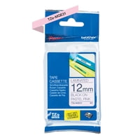 Etiquetas Brother Tze-Mqe31 Texto Negro Sobre Fondo Rosa