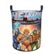 thumbnail image 1 of He-Man Cesta de lavandería de gran capacidad redonda con asa, bolsa para ropa sucia plegable, almacenamiento para dormitorio, baño y lavadero 44x35 cm, 1 of 6